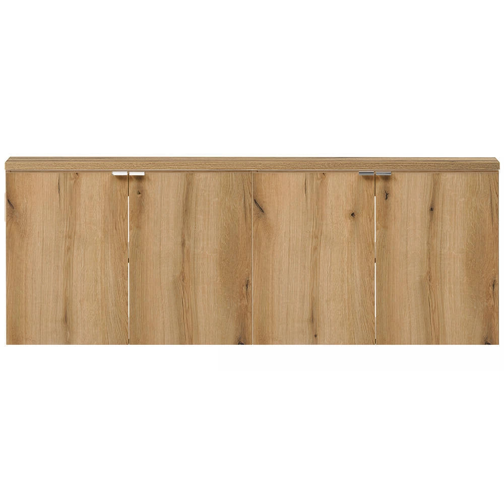 Set NEWPORT 2 Armadi Pensili Sottolavabo con Piano di Lavoro 160x60x40 Effetto Rovere [en.casa]