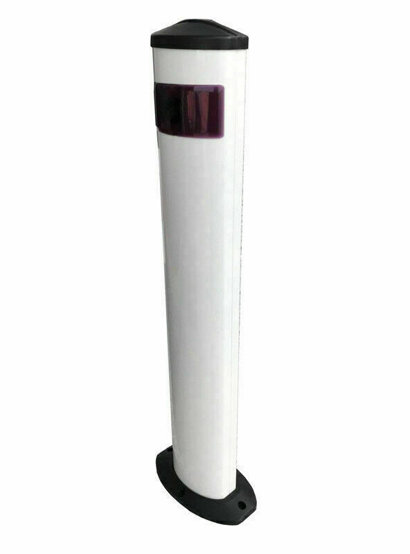 COLONNINA IN ALLUMINIO BIANCO BIANCA WHITE PER FOTOCELLULE H 50 CM UNIVERSALE