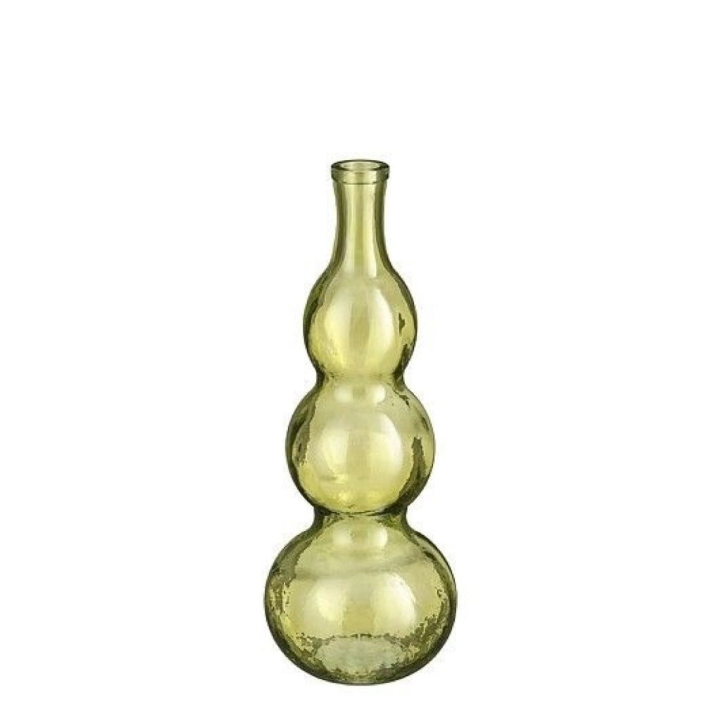Vaso Benito in vetro riciclato verde chiaro  45x17 cm