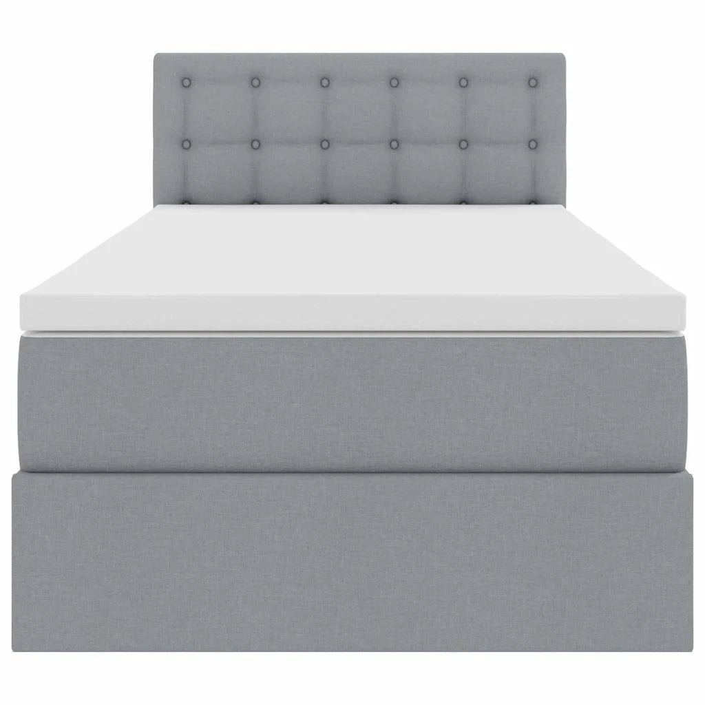 Letto con contenitore e materasso Grigio chiaro 90 x 200 cm 3370608