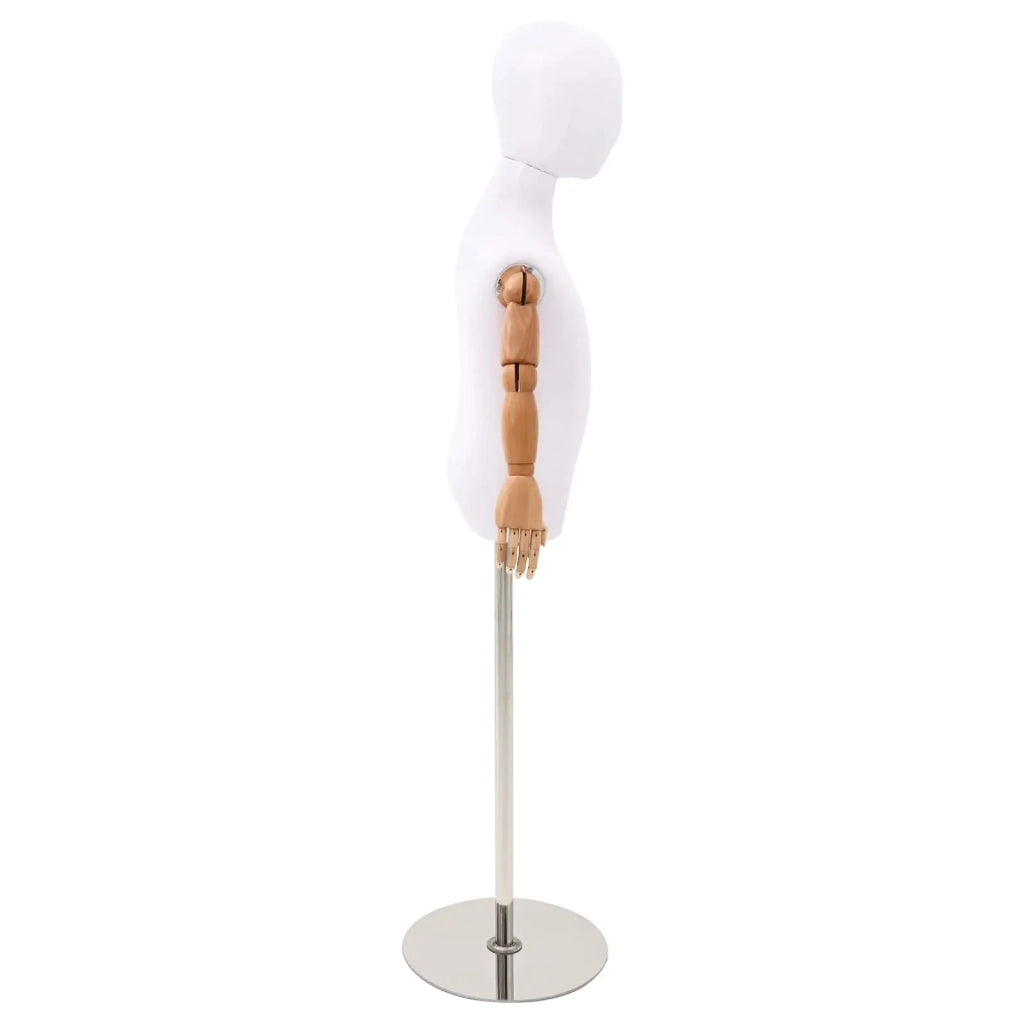 Manichino Regolabile 120-150 cm con Base Unisex PP Bianco 42041707