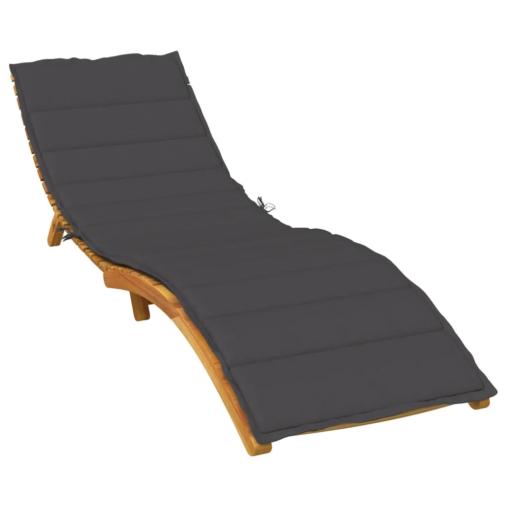 Cuscino per Lettino Prendisole Antracite Mélange 200x70x4 cm 4002519