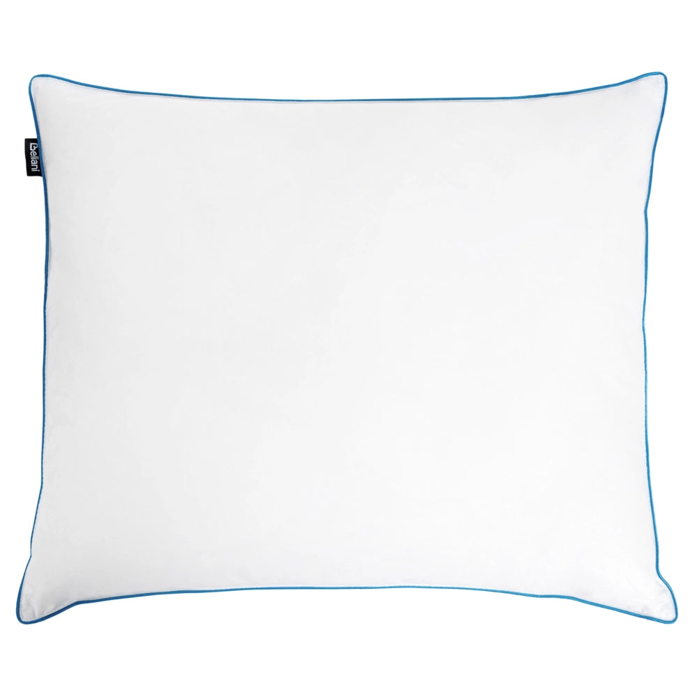 Cuscino alto da letto Rivestimento in cotone premium Imbottitura in piuma e piumino Bianco 80 x 80 cm premium