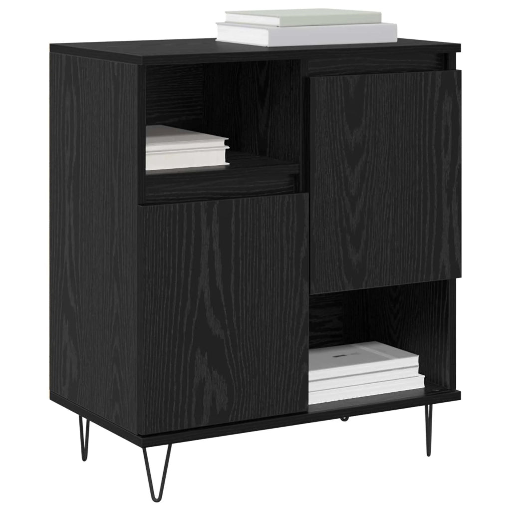 Credenza 2 pcs Rovere Nero 60 x 35 x 70 cm 3394550