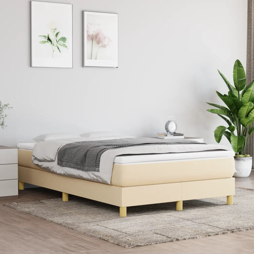 Struttura Letto a Rete a Molle Crema 120x200 cm Tessuto 3120603