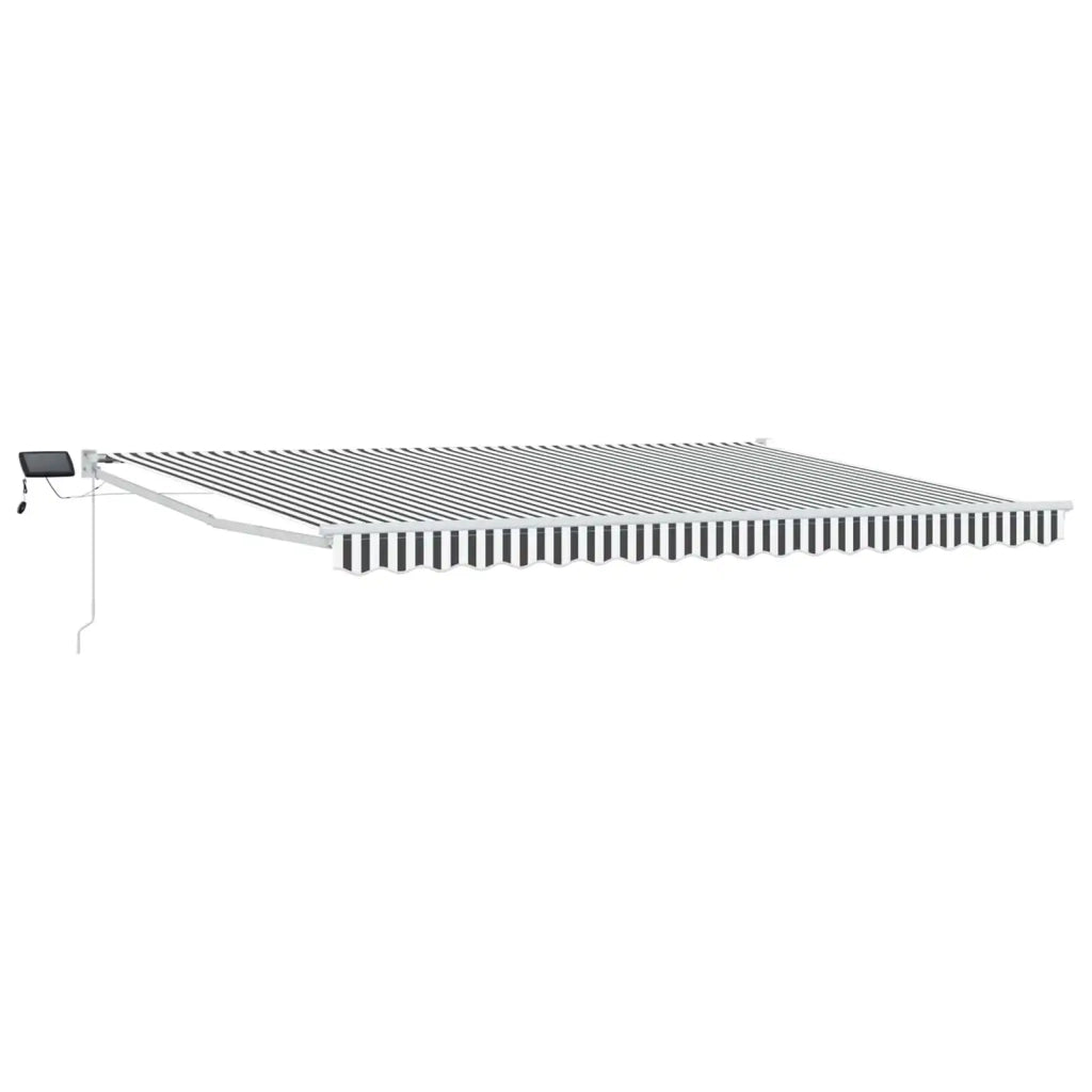 Tenda da Sole | Tenda retrattile manuale con LED Antracite e Bianco 4 ¡Á 3 m
