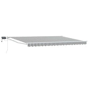 Tenda da Sole | Tenda retrattile manuale con LED Antracite e Bianco 4 ¡Á 3 m