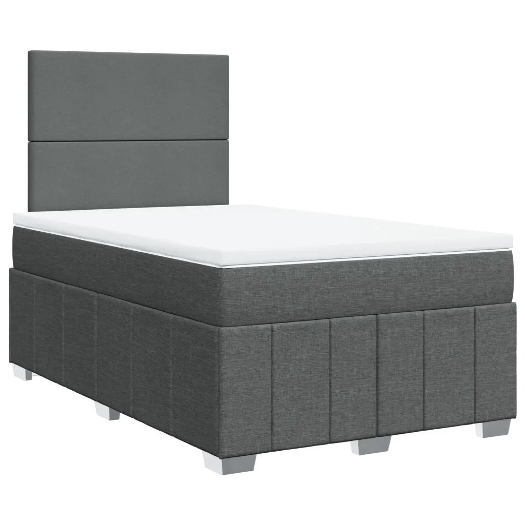 Giroletto a Molle con Materasso Grigio Scuro 120x190cm Tessuto 3293901