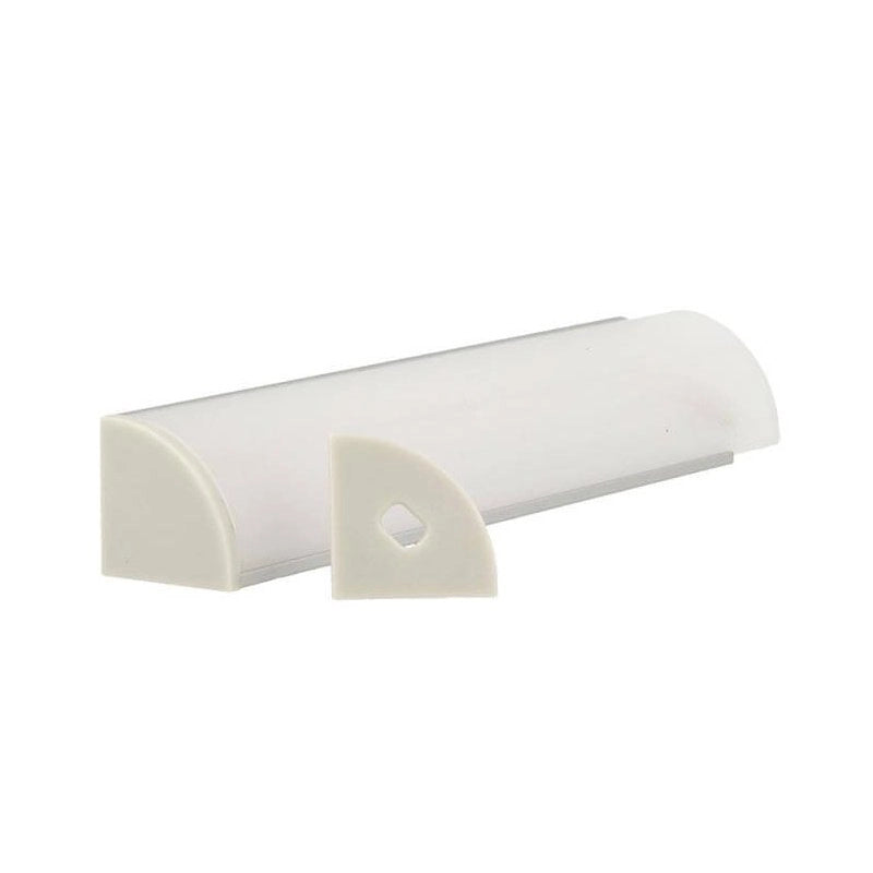 Coppia Tappi Tappini Termine Per Chiusure Profilo Alluminio Angolare Slim BA1616 Tondo