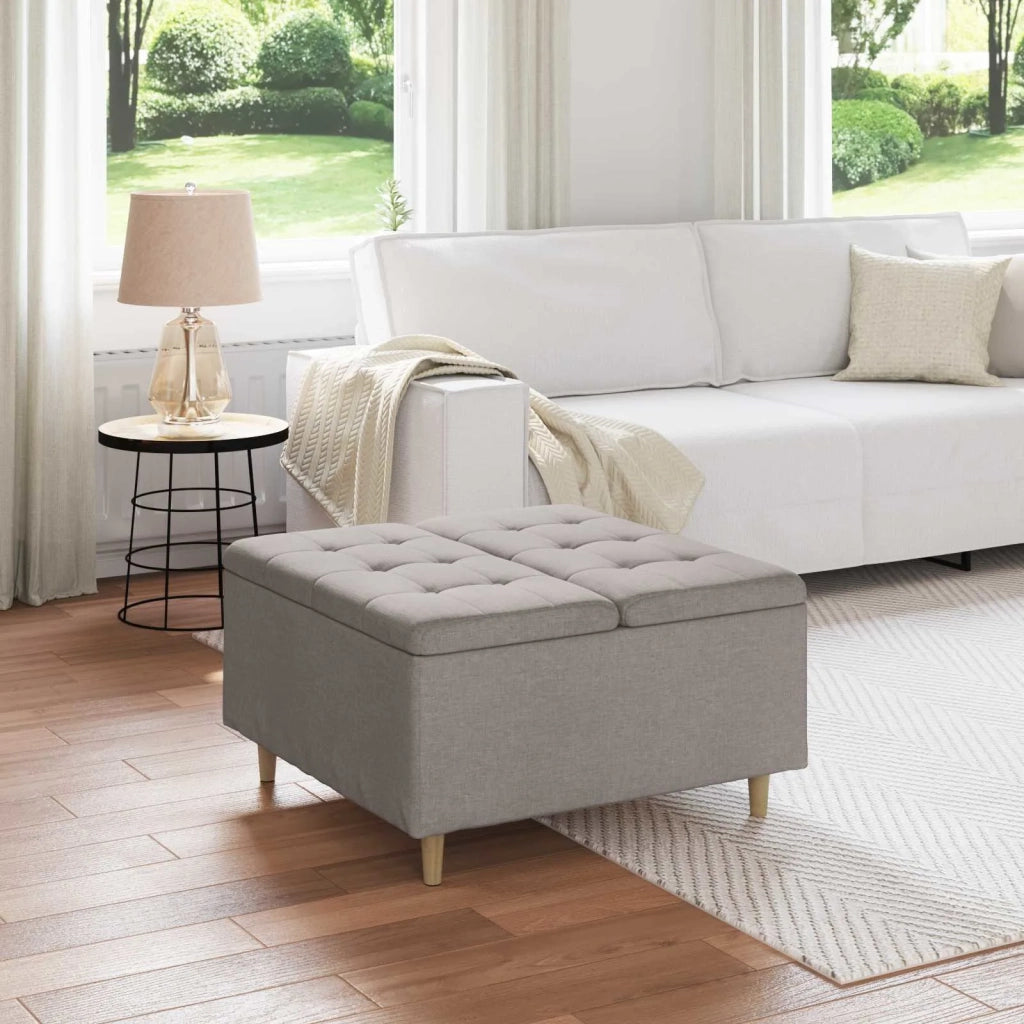 Pouf contenitore con cuscino Talpa 80 x 80 x 45 cm Tessuto