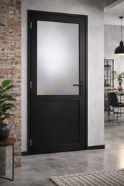 Blocco Porta Athena Nero H204 x L83 Dimensioni Tavolo Spingendo Destra + Maniglia