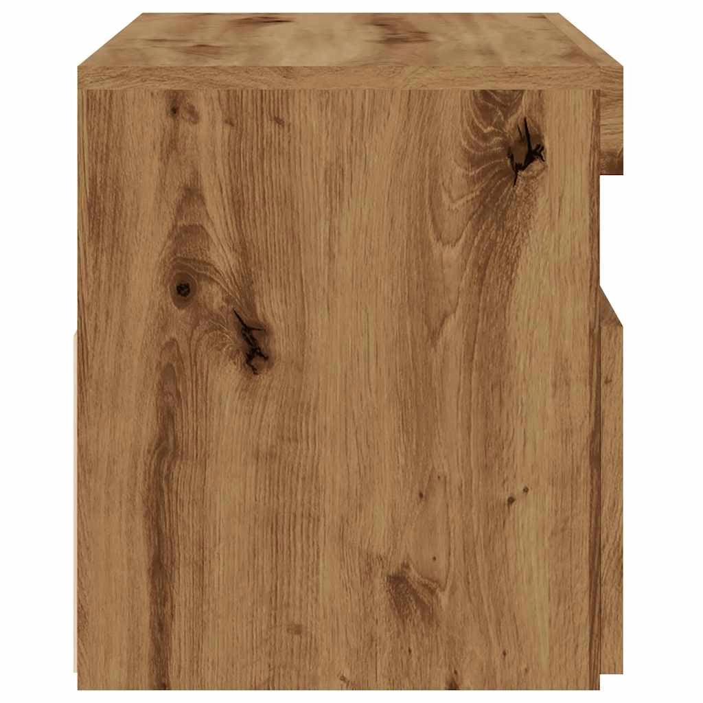 Mobile TV multimediale mensola TV credenza mobile TV sala da pranzo soggiorno camera da letto con luci LED 2 pezzi rovere marrone lavorato a mano 02_0028861