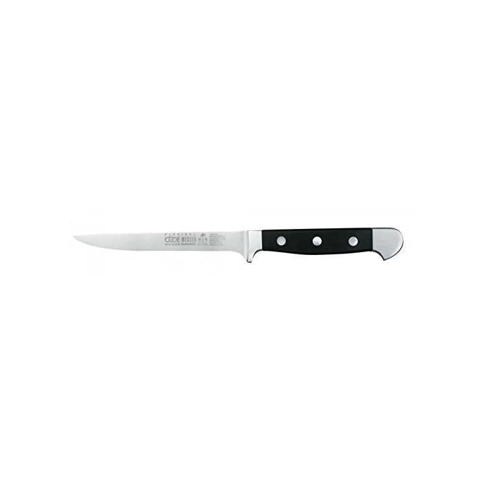 Güde 1703-13 Alpha Coltello da Disosso Flessibile Lama 13 cm in Acciaio al Cromo-Vanadio-Molibdeno Manico in Hostaform colore Nero