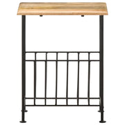Portariviste 40x30x50 cm in Legno Massello di Mango e Acciaio CFW4673487