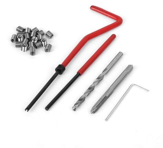Set di riparazione a viti M4 - 25 pezzi - Scatola di plastica trasparente - Materiali di alta qualità - Progettazione professionale - Efficienza di manutenzione - Set di riparazione viti