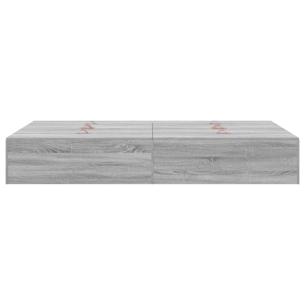 Struttura letto con contenitore  Grigia Sonoma 120x190 cm