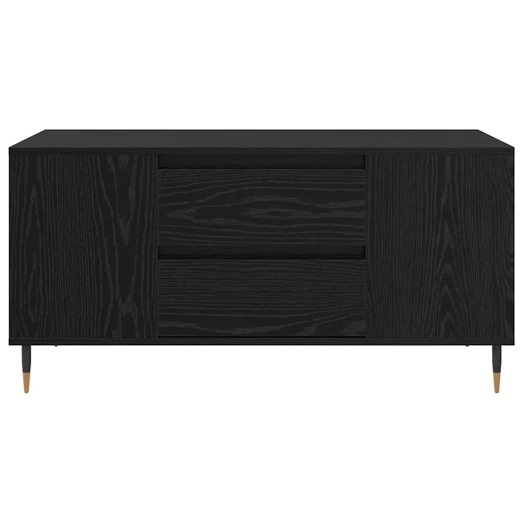 Tavolino da salotto con cassetto Rovere Nero 102 x 44,5 x 50 cm
