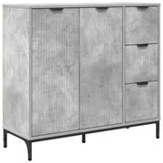 Credenza | Madia | Buffet da pranzo | Armadio da pranzo Grigio cemento 89,5 x 33 x 82 cm Legno multistrato