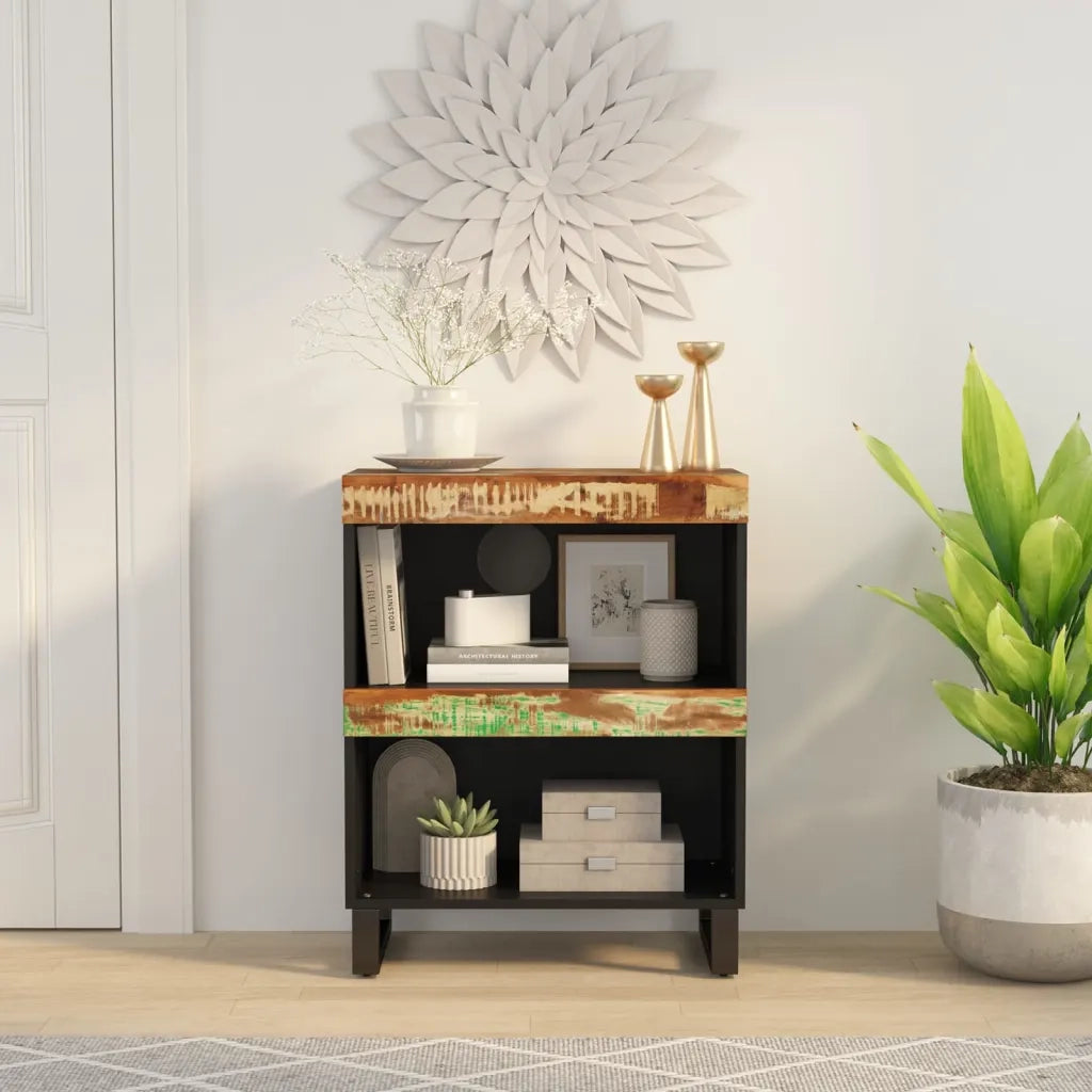 Credenza-Buffet-Armadio da cucina 60x33x75 cm in Legno Massello di Recupero