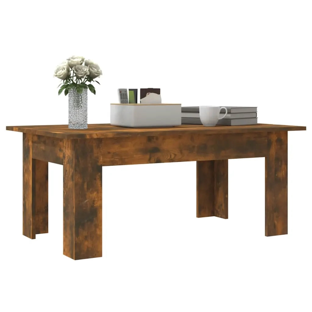 Tavolino da Salotto Rovere Fumo 100x60x42 cm Legno Multistrato 815426