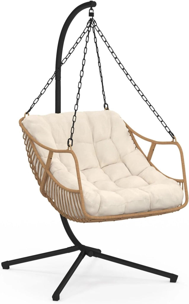 LOA reclinabile in Rattan Traforato con Cuscino Ecrù
