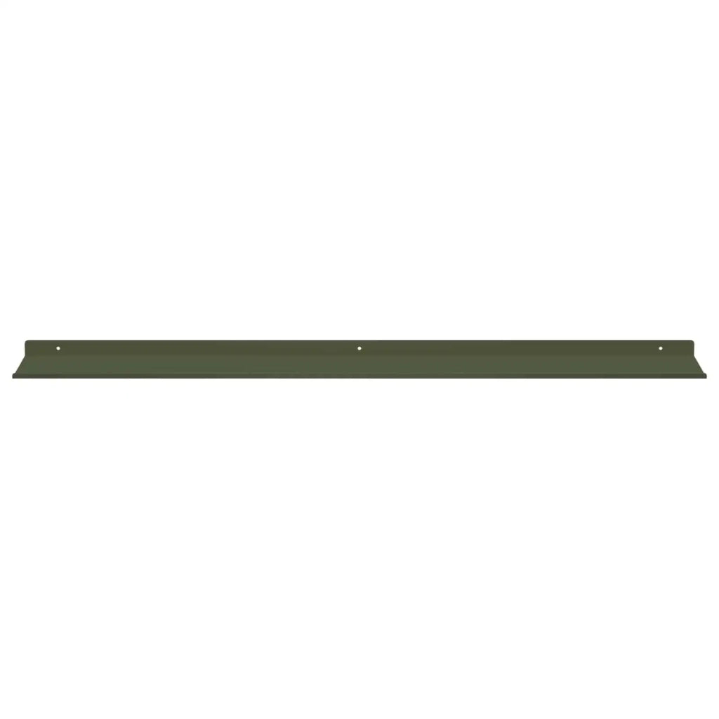 Mensola sospesa 4 pcs Verde oliva 100 x 18 x 2,5 cm Acciaio