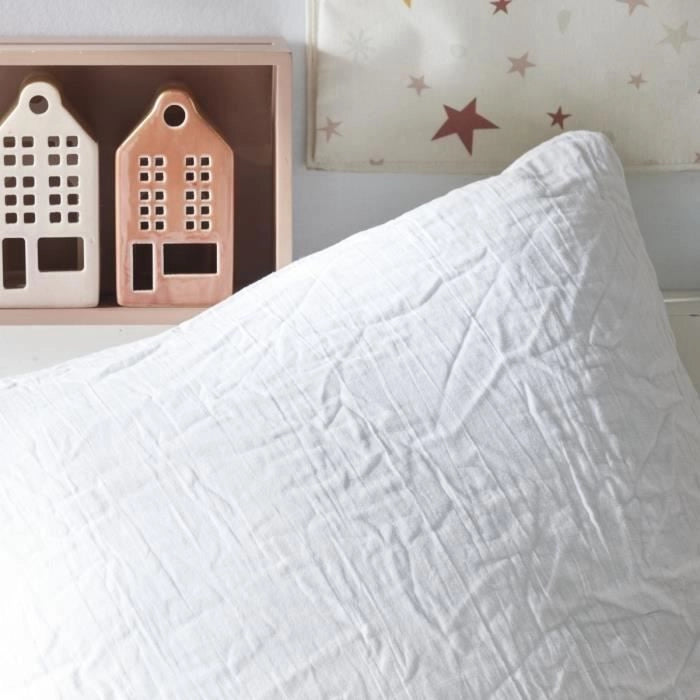 Completo letto - TODAY - 123318 - 1 persona - 140x200 cm - Garza di cotone tinta unita - Gesso