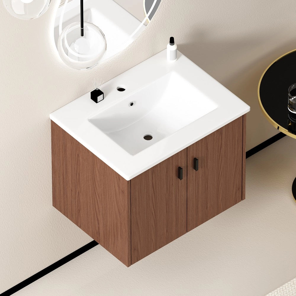 Armadietto Bagno 60 cm ¨C Xylo ¨C Marrone, 2 Ante, Salvaspazio
