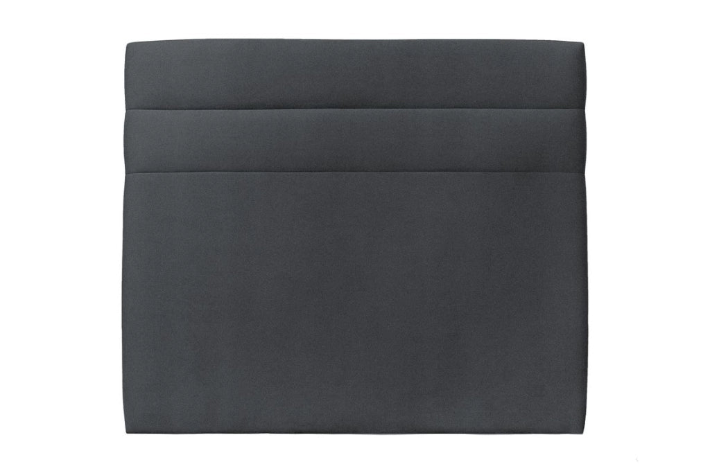 Testiera in tessuto velluto grigio antracite con linee L160 cm