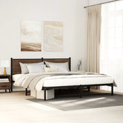 Giroletto senza Materasso in Metallo-Struttura Letto Rovere Marrone 180x200 cm 858635