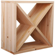 Mobiletto Portabottiglie per Vini e Liquori 24 Bottiglie ¨C Minimal ¨C Legno Naturale