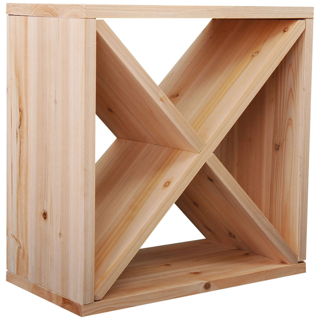 Mobiletto Portabottiglie per Vini e Liquori 24 Bottiglie ¨C Minimal ¨C Legno Naturale