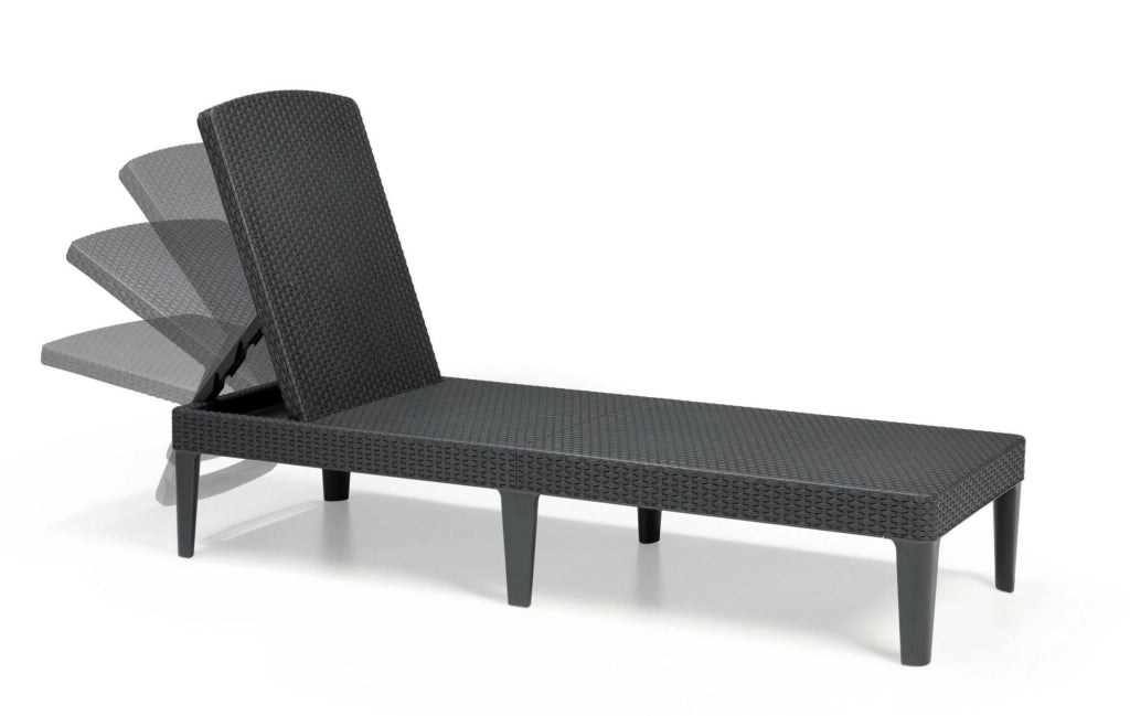 Lettino prendisole Glace, Sdraio da giardino, Letto pieghevole outdoor, Sedia reclinabile, 188x58 h29 cm, Antracite