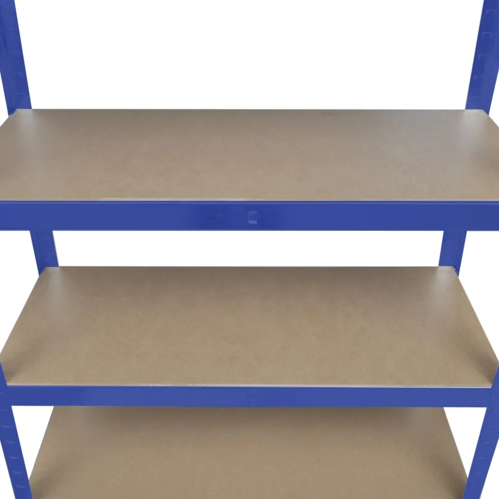 Mensola 5 Strati Blu in Acciaio e Legno Multistrato cod mxl 53189
