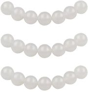 Raccoglitori 8mm 45 pezzi Pietre d'agata bianca Semi-preziose Raccoglitori con foro Pietre naturali Ronde per il making di gioielli Cinturini Collane