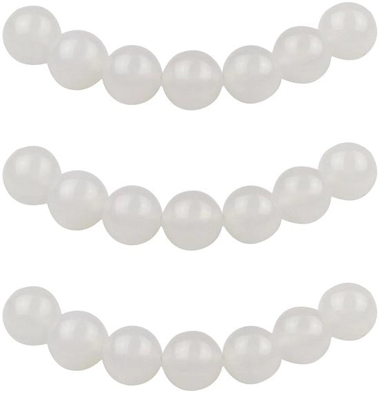 Raccoglitori 8mm 45 pezzi Pietre d'agata bianca Semi-preziose Raccoglitori con foro Pietre naturali Ronde per il making di gioielli Cinturini Collane