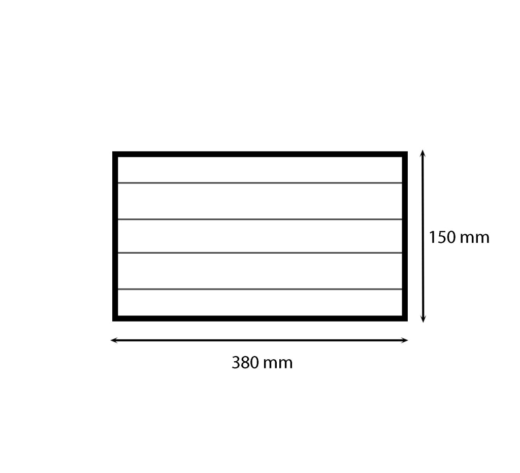 Griglia di aerazione rettangolare in plastica (abs) : Dimensione - 150X200 pass.aria cm2 101