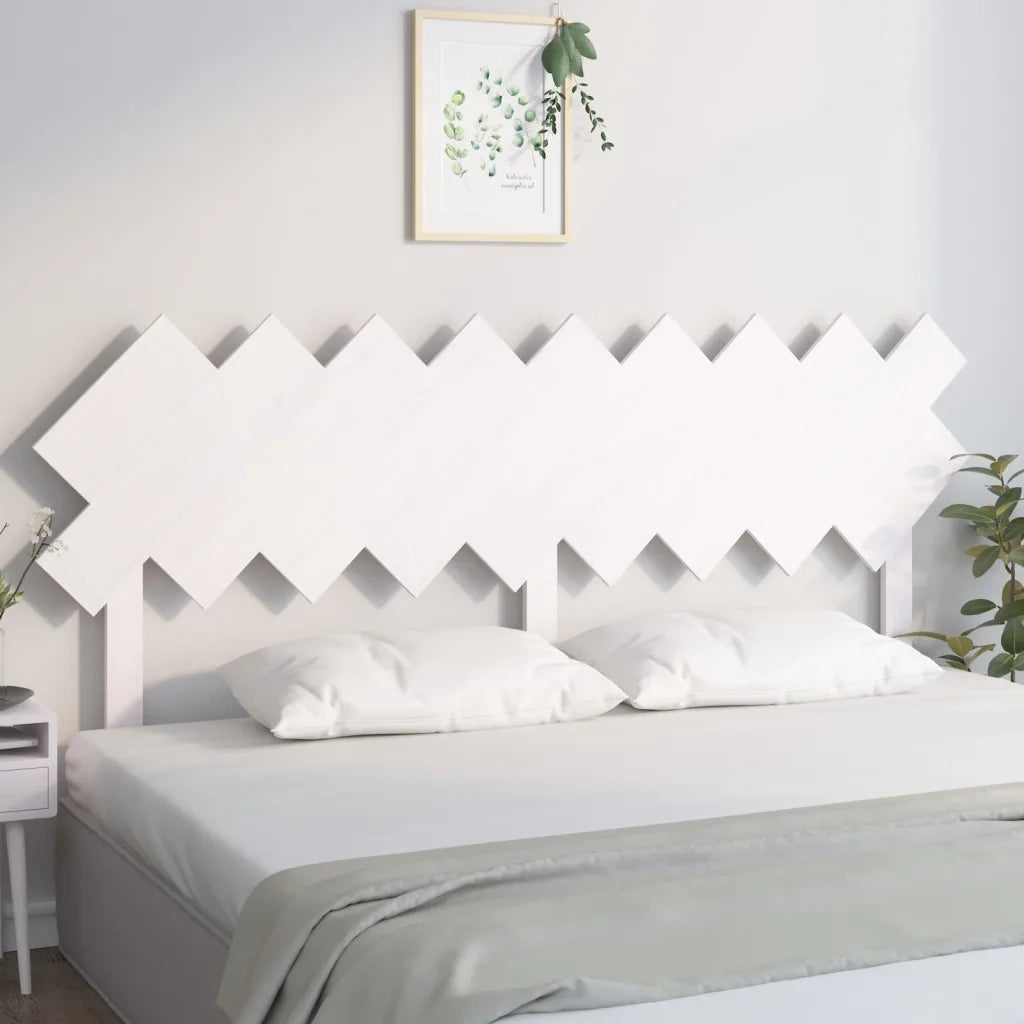 Testiera per Letto-Testata-Testiera Decorativa Bianca 178x3x80,5 cm Legno Massello di Pino