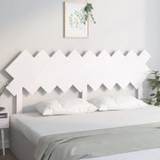 Testiera per Letto-Testata-Testiera Decorativa Bianca 178x3x80,5 cm Legno Massello di Pino