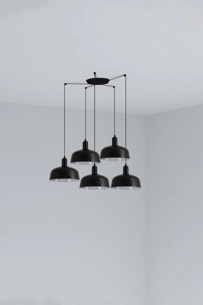TATAWIN M metallo 5L Lampada a sospensione nera