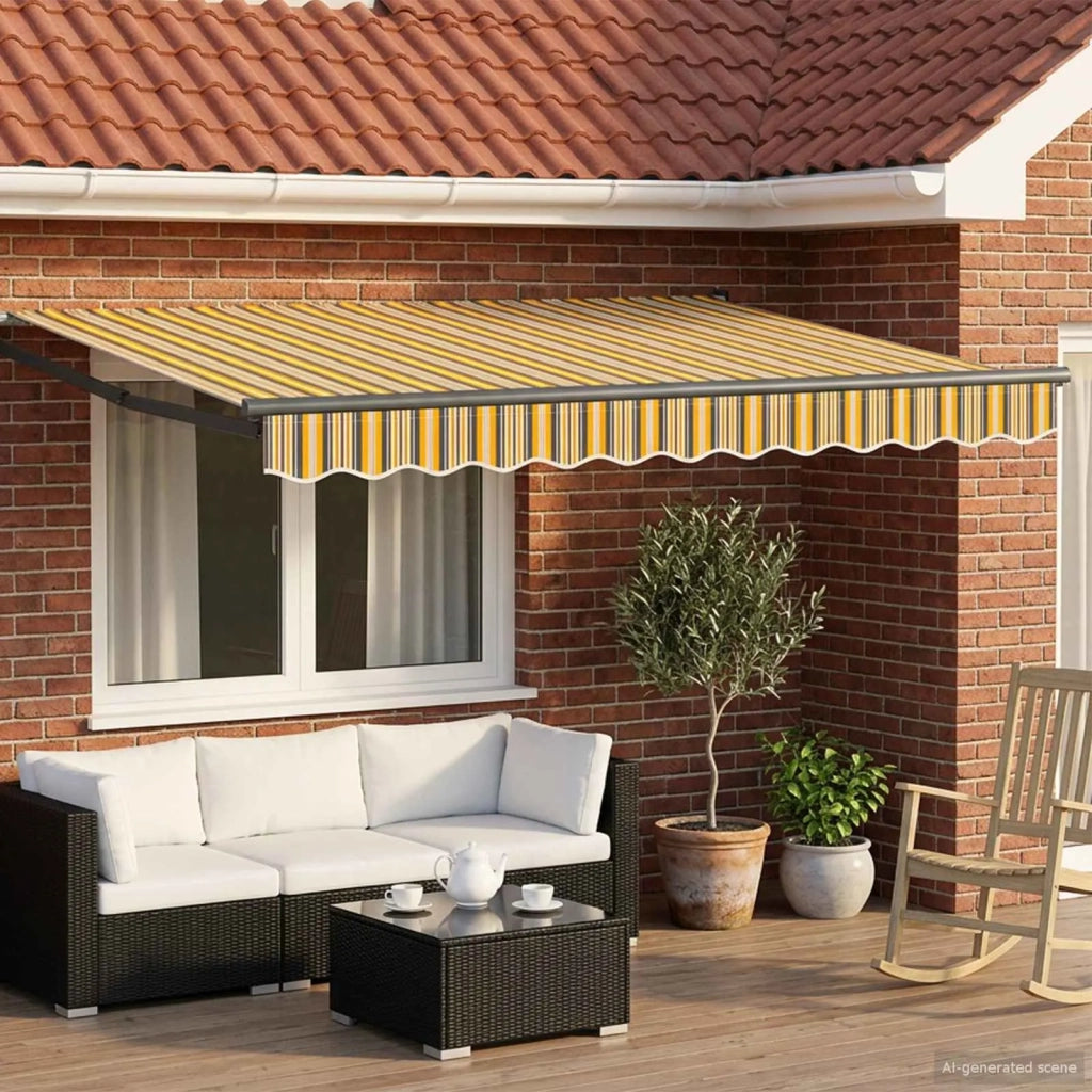 Tenda retrattile manuale con LED 2,5 x 2 m 3419352