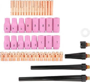 Kit di corpo collet - Lente di gas TIG Nozzle Kit professionale - Kit di lastoort 53 pezzi multifunzionale pratico per WP-9 20 25 - Attrezzature per la saldatura.