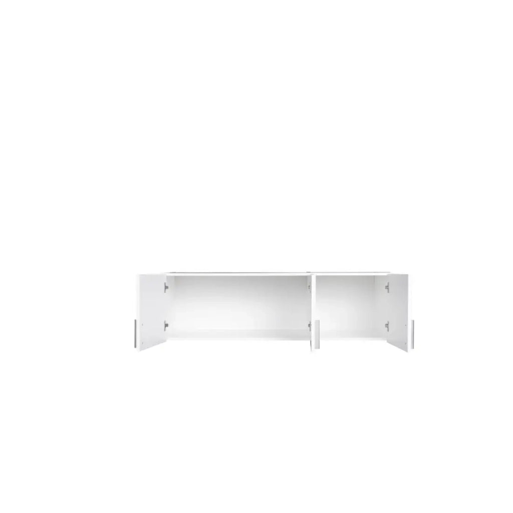 Mobile sopra armadio 3 porte - Collezione FLEX - L136 x H40 x P54 cm - Bianco lucido - Stile design