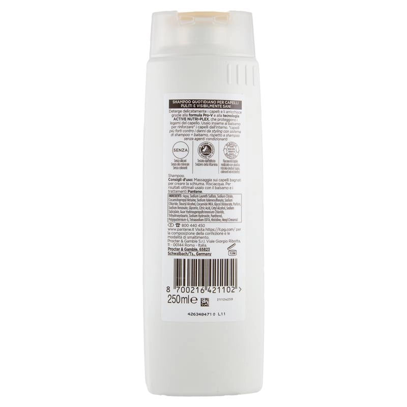 PANTENE PRO-V ACTIVE NUTRI-PLEX SHAMPOO RIGENERA E PROTEGGE RINFORZA I CAPELLI DEBOLI E DANNEGGIATI 250 ML