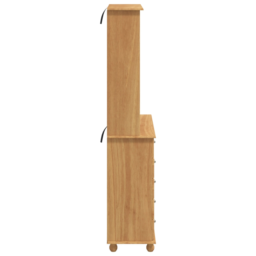 Hutch Â“ASKIMÂ” Miele bruno 91x40x199.5 cm Legno massello Pino