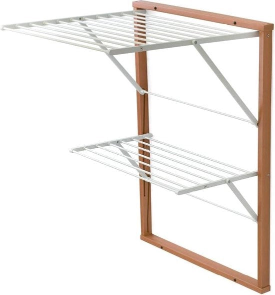 Drogaio in legno - chiusura automatica - 11 m estensibile - Finitura Cherry Ar-It - Cuore del legno