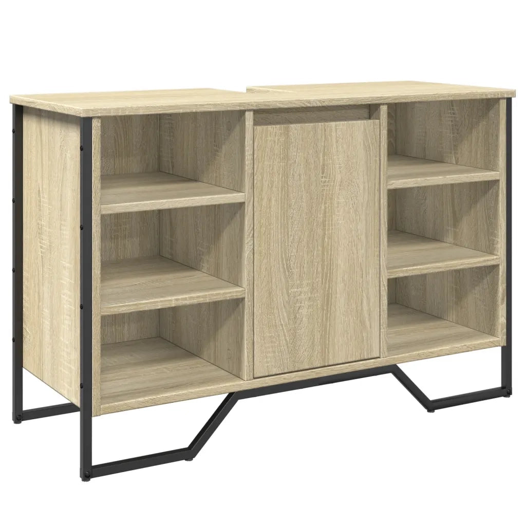 vidaXL Mobile Lavabo Bagno Rovere Sonoma 91x35x60 cm in Truciolato