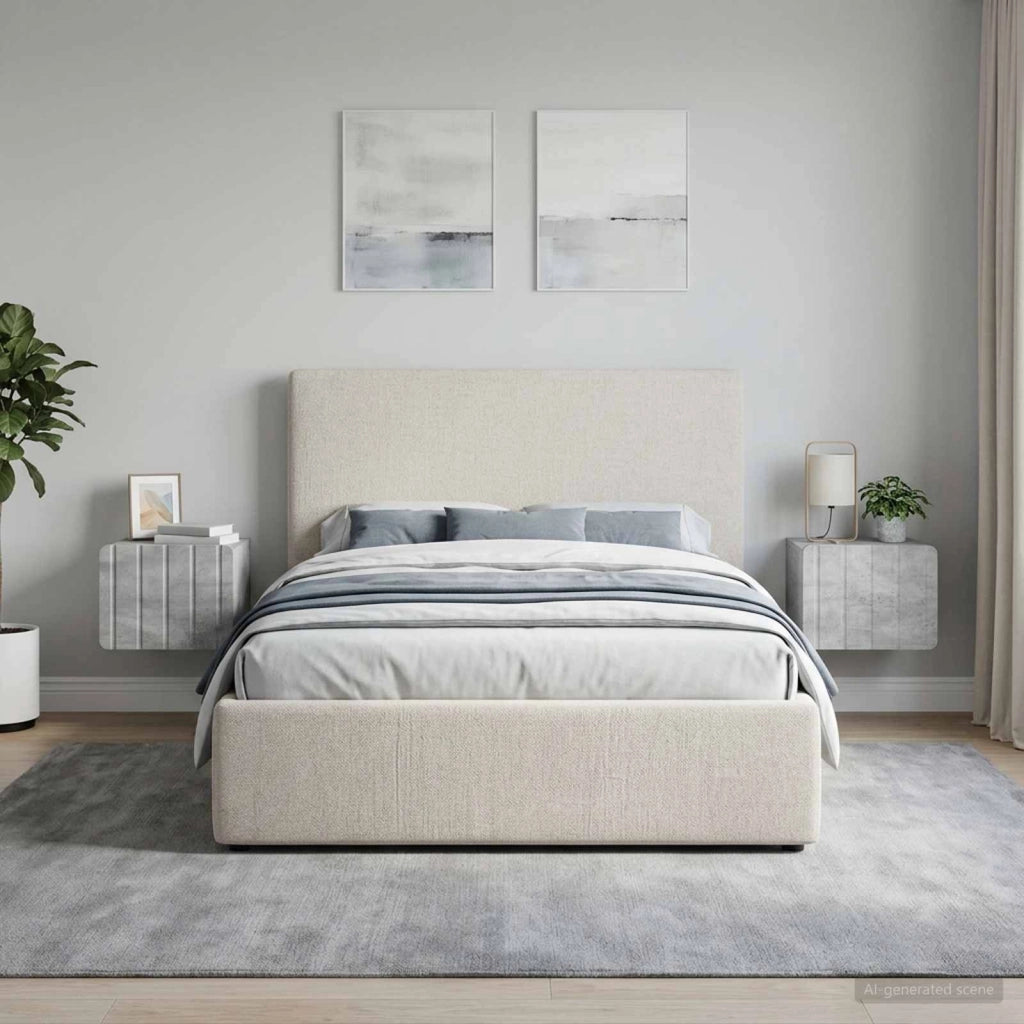 Mobiletto da notte a muro 2 pz Grigio Cemento 33 x 34,5 x 24 cm 898262