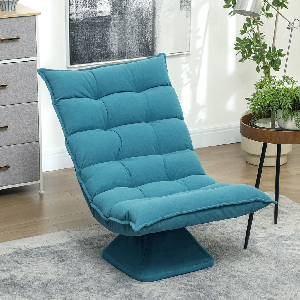 Poltrona Relax Girevole ¨C Zephmum ¨C 62x70x95 cm Blu