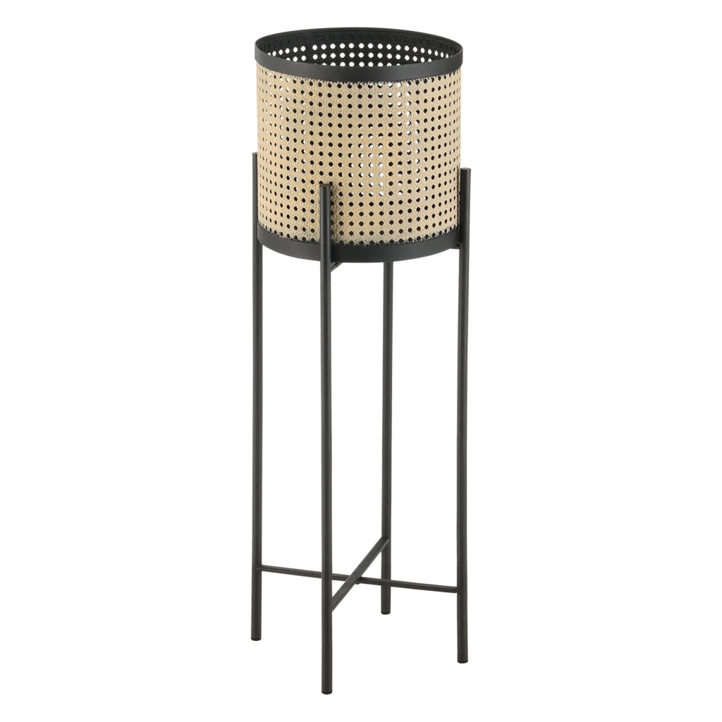 Set di 2 portavasi in metallo Colfontaine diverse misure colore sabbia nera 03_0007728